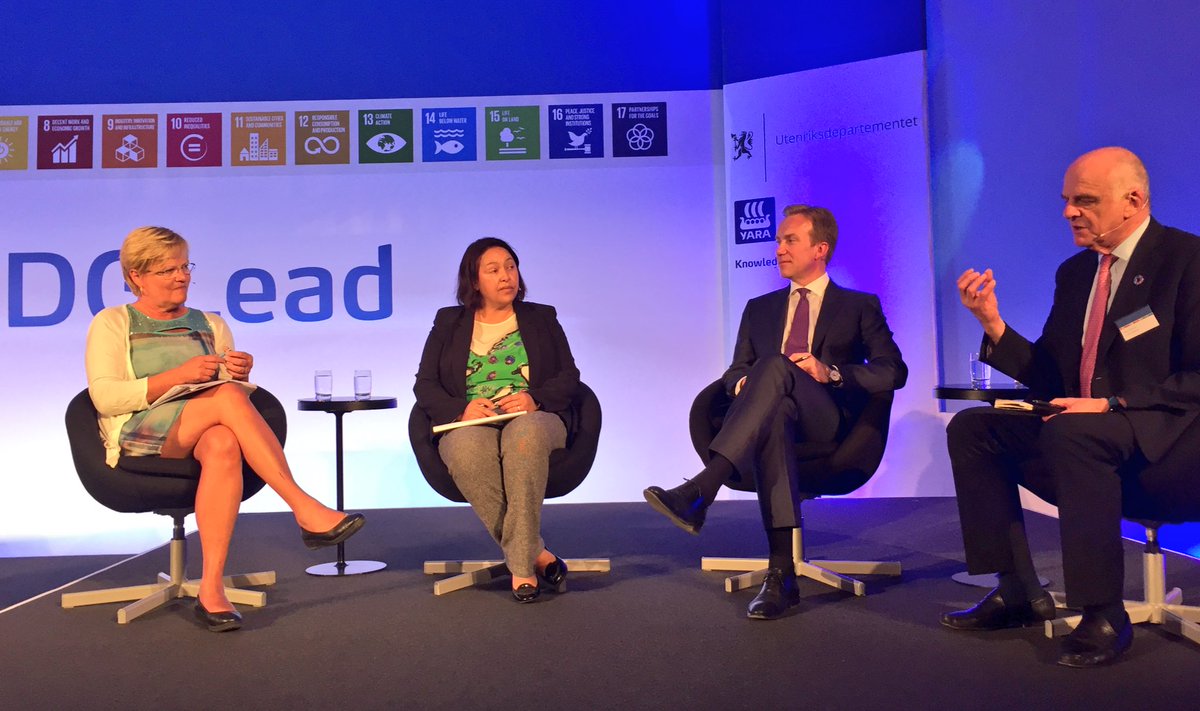 NorwayMFA's tweet photo. Eradication of #poverty within reach, a unique opport Must back #2030Agenda with resources - @borgebrende #SDGlead https://t.co/Hp0ftbYWeo