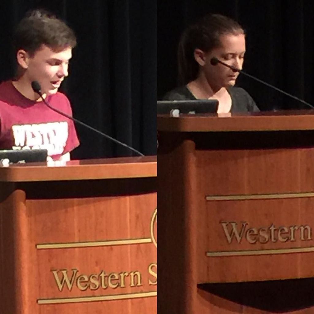 juliagarnett3's tweet image. Awesome 8th grade speakers for 7th grade awards! #wmsgreatness #room711wmsart Awesome 8th grade speakers for 7th gr…