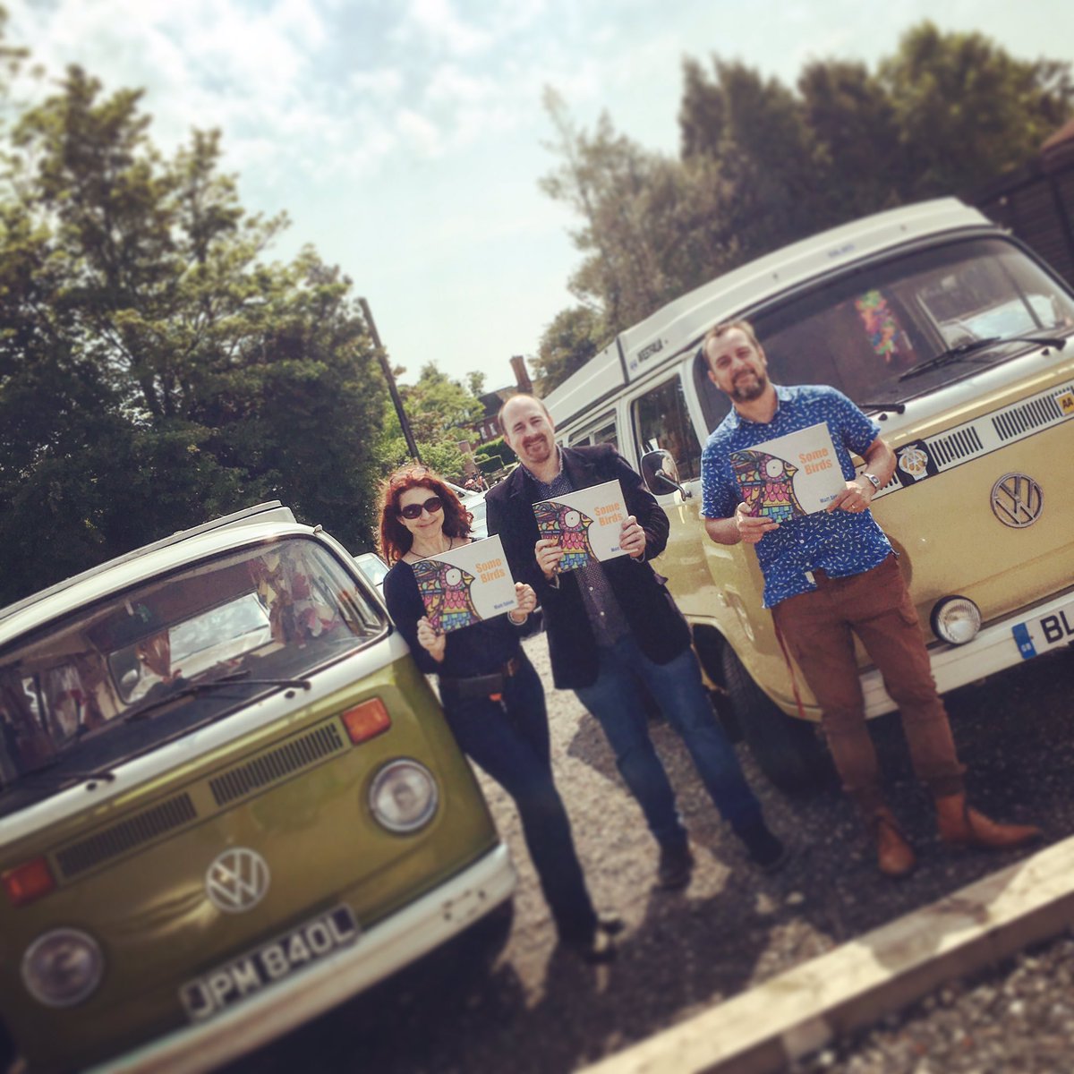 DFB_storyhouse's tweet photo. The camper van brigade! A great day of schools events with @spinktank & @peagreenboatbks! #somebirds https://t.co/vsBKe5pzyD