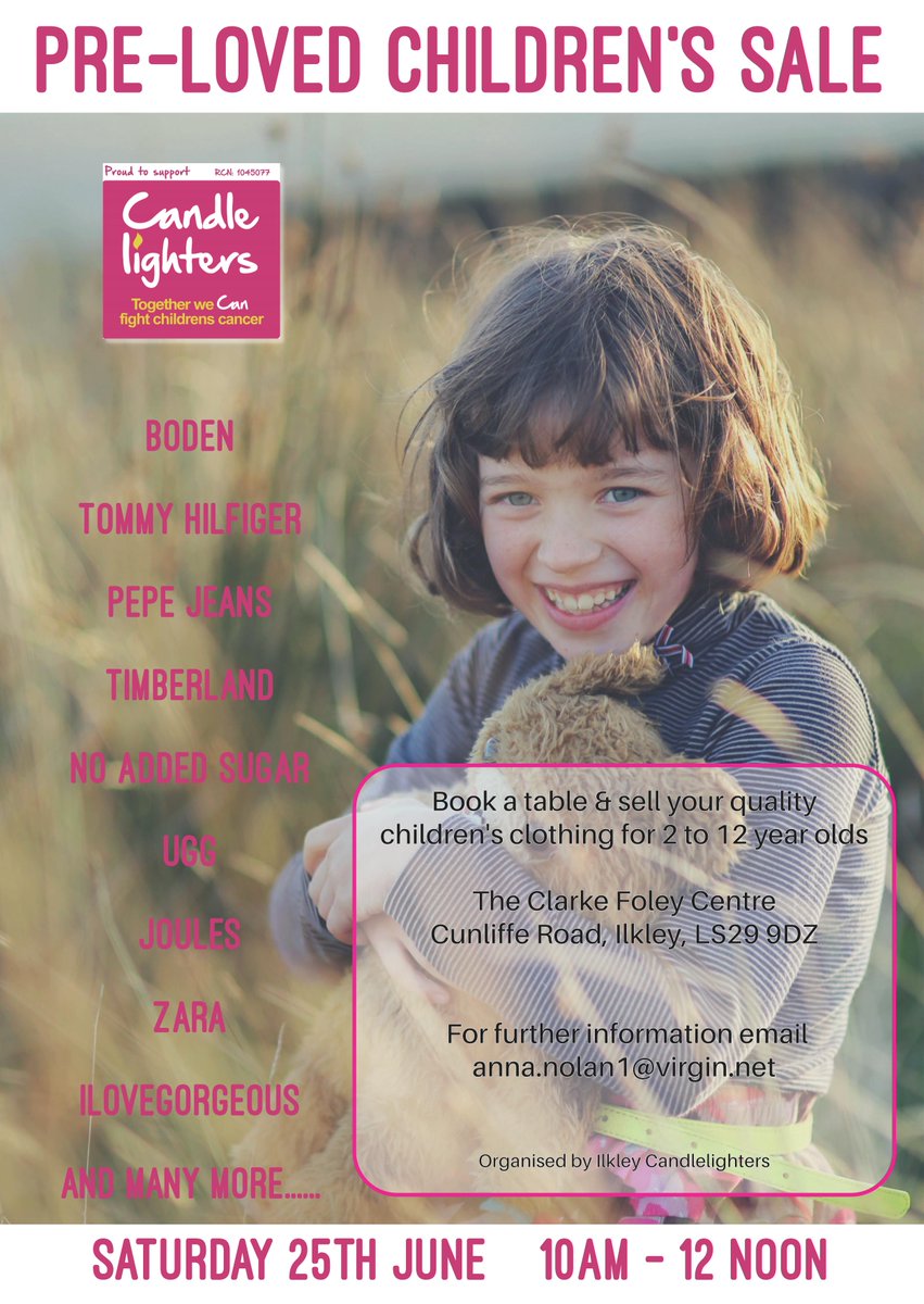 #ilkley only 4 more tables to sell so our PreLoved sale can go ahead.  Please tell your friends and retweet thanks