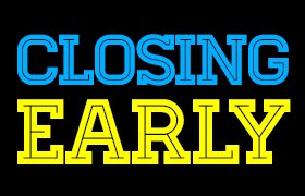 MLZLRC's tweet photo. PLEASE Note!! The LRC will be closing at 5pm for the next two weeks. Sorry for any inconvenience. https://t.co/34JX8JSXVt