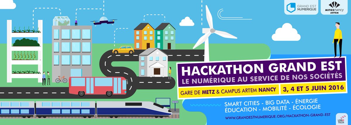 MinesNancy's tweet photo. Un grand merci aux partenaires du #HackGrandEst @Univ_Lorraine @SNCF @ExpertisCFE @WazaEdu @ENGIEgroup https://t.co/Vz6iF3Bpm4