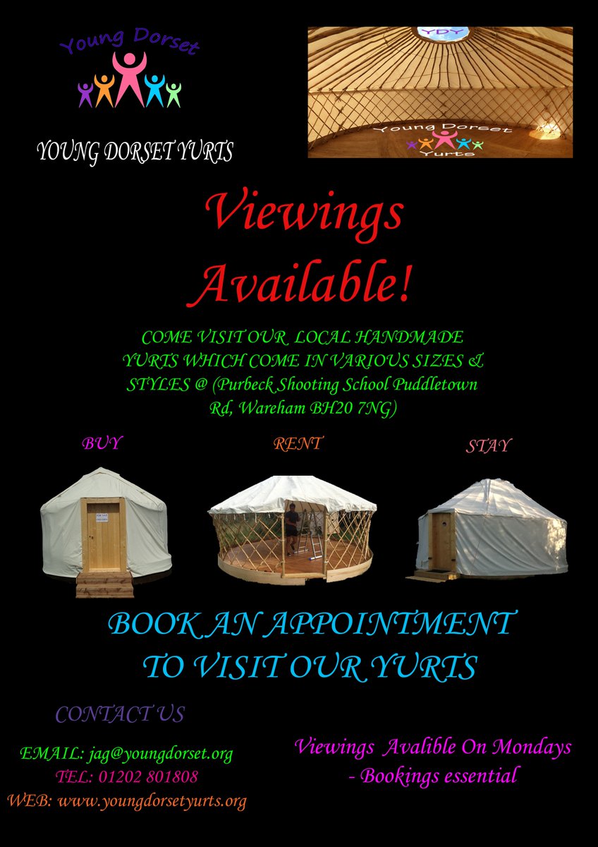 Check out our #new #yurts! Buy, rent, stay <a href="/YoungDorset/">Young Dorset</a> <a href="/Lisa_OconnorYD/">Lisa@YoungDorset</a>