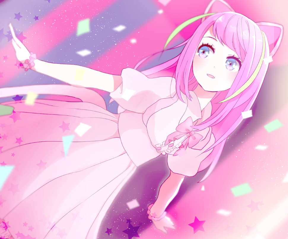 Pink Catにゃーちゃん にゃーちゃん 超絶かわいいよにゃーちゃん ふのこのイラスト