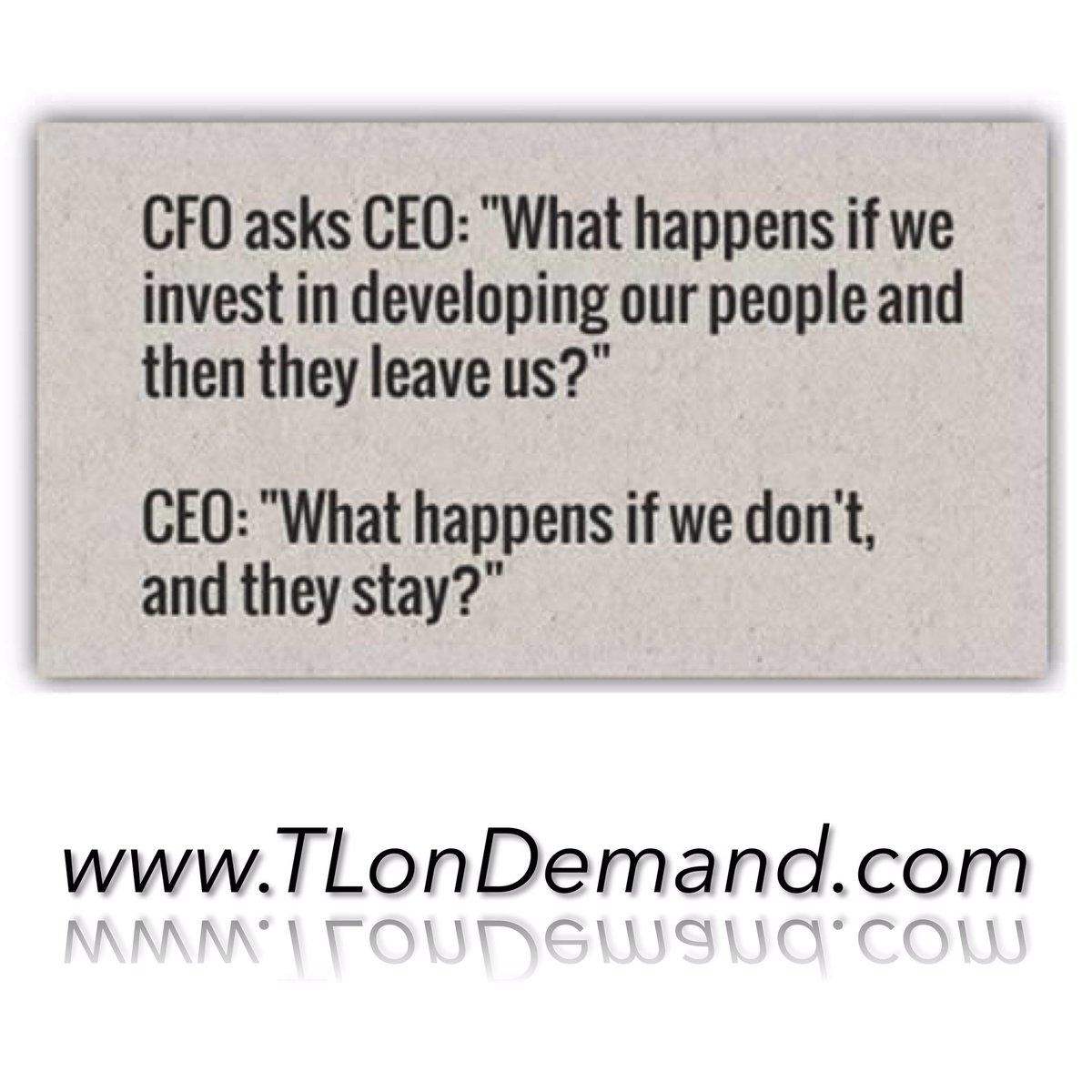transformlead's tweet image. Should organization leaders invest in their people?