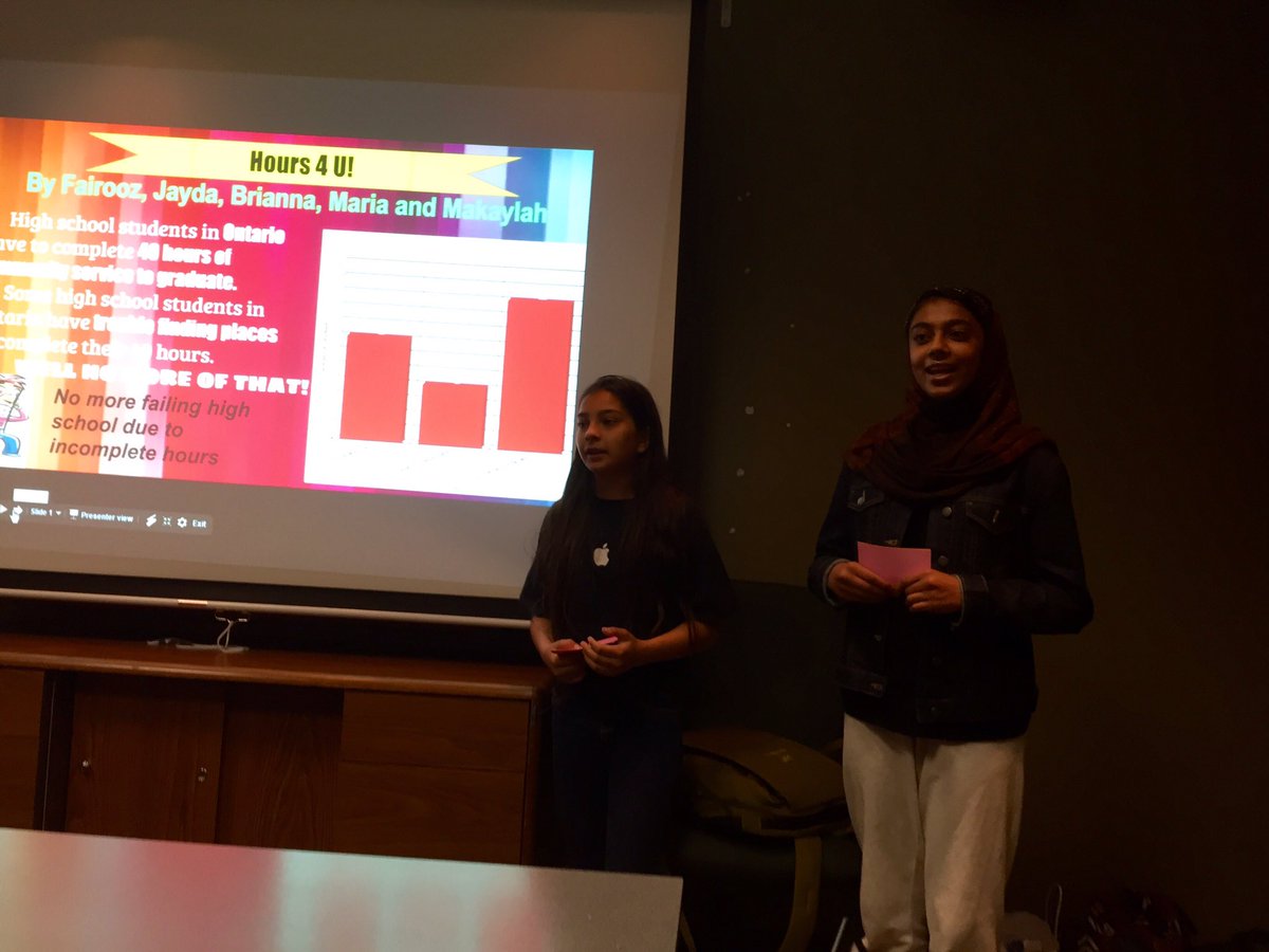 SarahPapoff's tweet image. Thx @JackNigro for having @STEM_Parkdale share Hours4U with the team for feedback! @sdmpps @TDSB_MSIC #msicedapphack