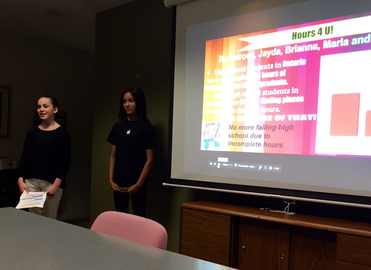 SarahPapoff's tweet image. Thx @JackNigro for having @STEM_Parkdale share Hours4U with the team for feedback! @sdmpps @TDSB_MSIC #msicedapphack