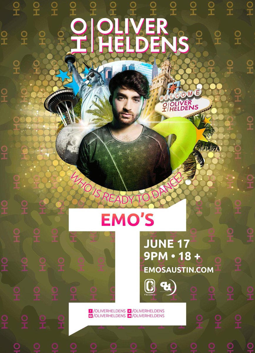 AfterDarkTexas's tweet photo. The dance party begins June 17th at @emosaustin... come experience it. #OliverHeldensATX 
https://t.co/KOs465j62D https://t.co/2eE75SBVlW