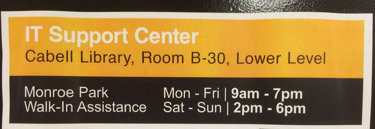 VCUCabell's tweet image. @VCUTechServices walk-up assistance desk has new hours in Cabell #techiehelp #morethanbooks