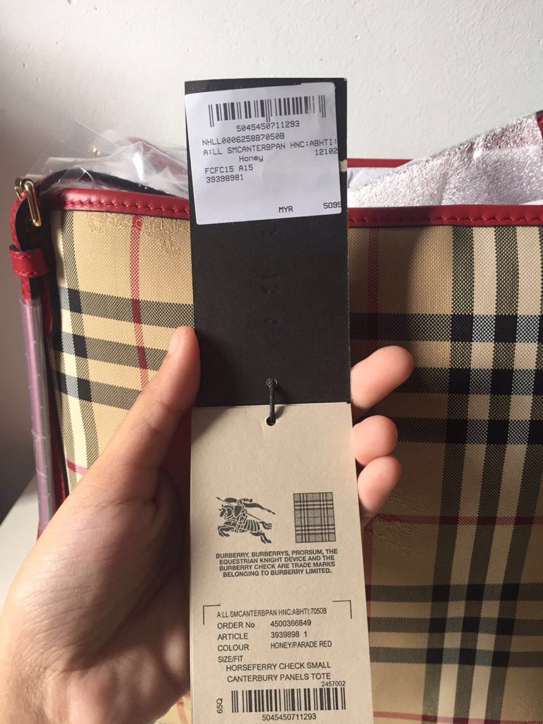 burberry real tag