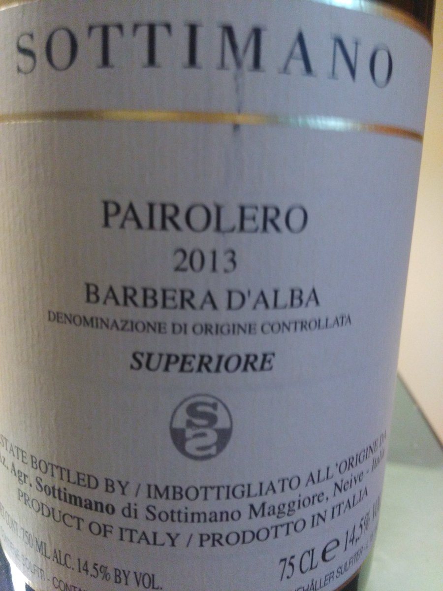 superbaccoff's tweet photo. #Barbera #pairolero  13 di #sottimano espressione nobile @AzAgrSottimano @TuLangheRoero @ilovelanghe #piemonte https://t.co/8ceccntDtW