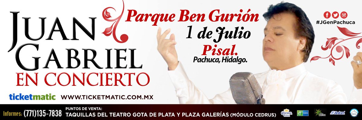 mvemx's tweet photo. Se acerca la fecha 1° de Julio @soyjuangabriel en el Parque Ben Gurión @Pachuca_ Boletos en https://t.co/CwSgHSJWyP https://t.co/S92HbY6Ry1