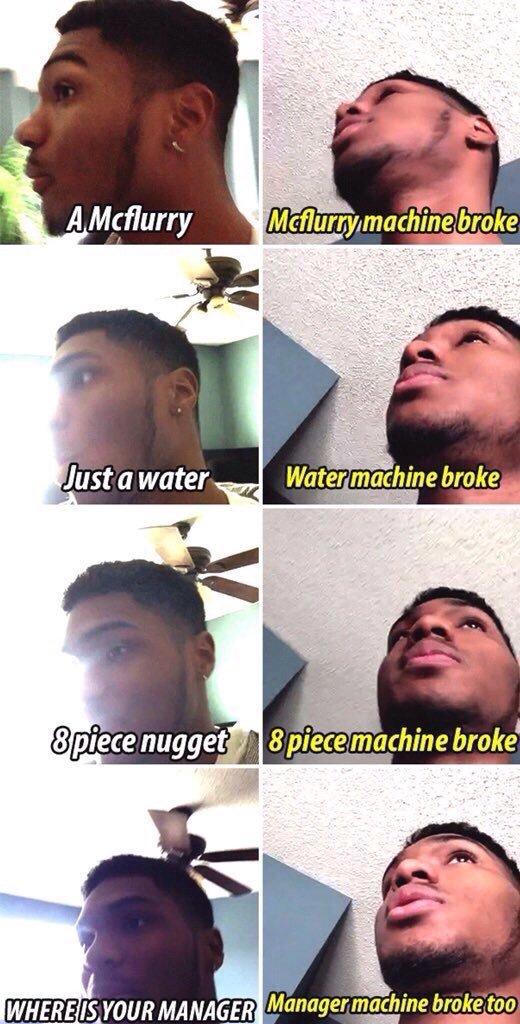 TheComedyHumor's tweet image. McDonalds be like