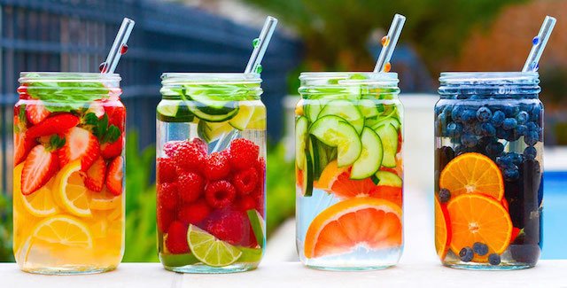 With the weather getting warmer, our bodies need more water. Add fruit or veggies to your water for natural flavor!