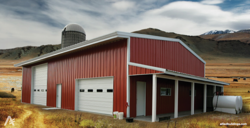 This metal barn in WI is used for machinery, tractor and agricultural storage. What would you use it for? #AgChat