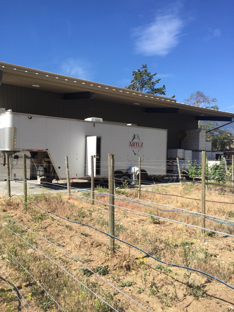 Smooth bottling on a HOT day with <a href="/ArtusBottling/">Artus Bottling</a> at <a href="/ClosduSoleil/">Clos du Soleil</a> #bcwine