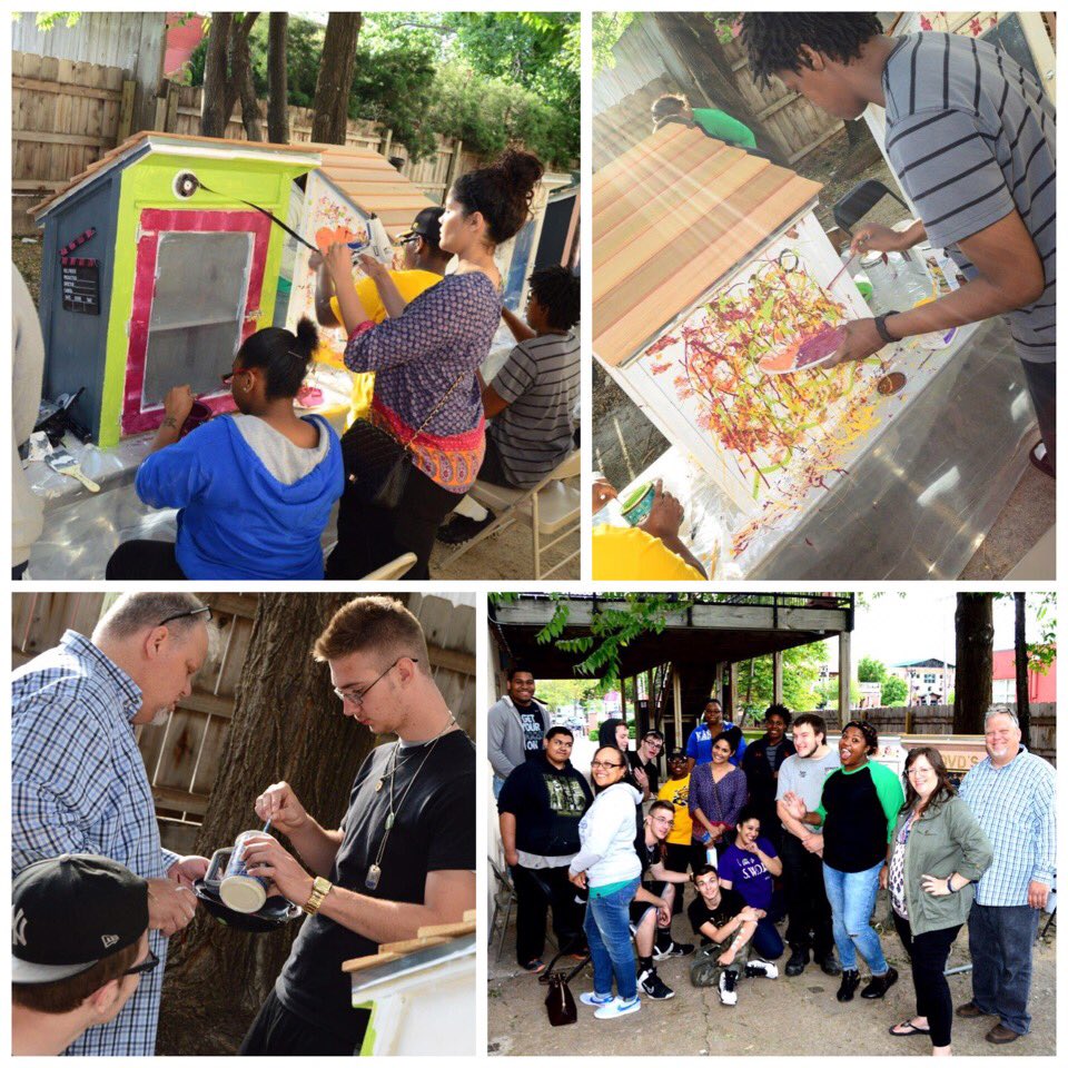 tallgrass's tweet photo. Big thanks to partners @harvesterarts for hosting our #minimovielibrary #paintingparty w/ @KSBigs #donateyourdiscs https://t.co/qMxC6EVCZp