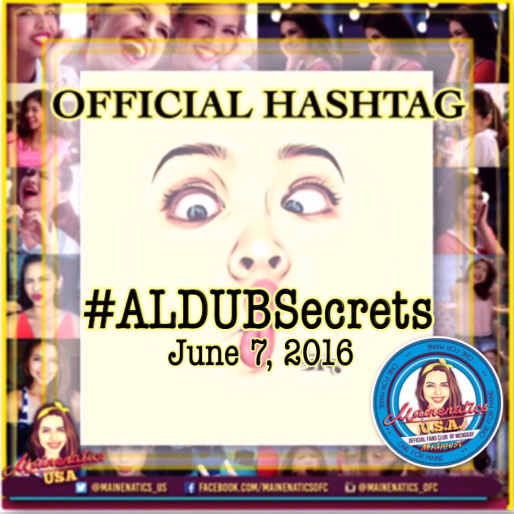 mntcs_usa_mw's tweet photo. Our Official Hashtag Today

#ALDUBSecrets

@mainedcm 
@MAINEnatics_US 

Follow @mntcs_usa_mw for updates 💛 https://t.co/gf4CHTzHfK