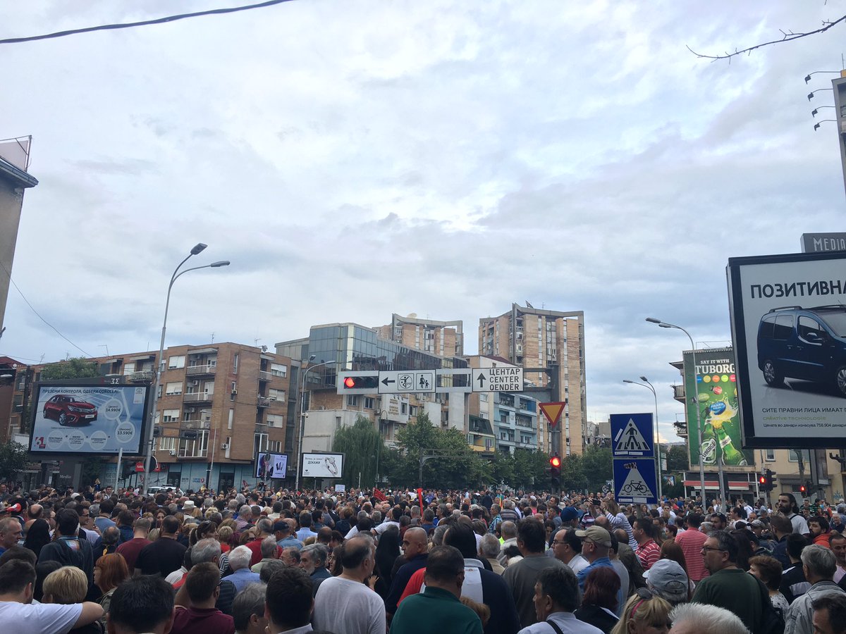 Thousands gather in protest 4 5yr anniv of Martin Neshkovski's death by police brut #протестирам #macedonia