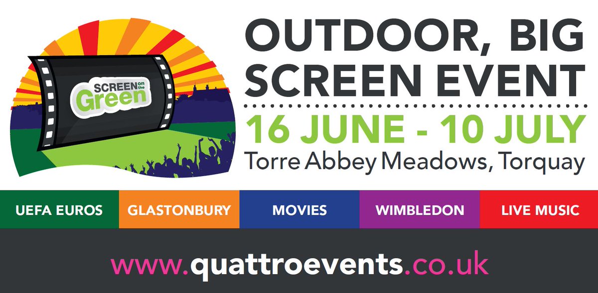 Are you following <a href="/ScreenOTGreen/">ScreenOnTheGreen</a> ? Looking forward to this #Movies #Music #Glasto #Wimbledon
#torbayhour