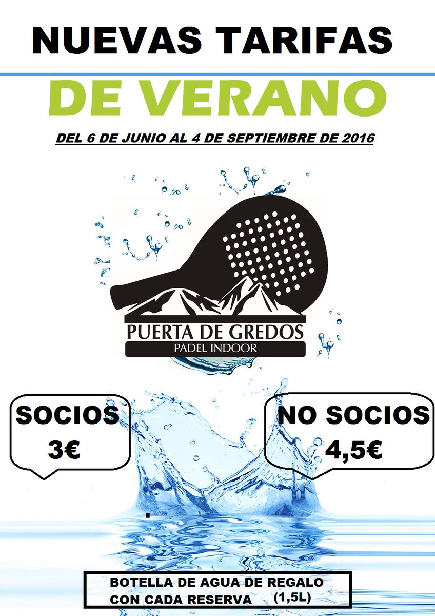 puertadegredos's tweet photo. Vamos que ya está aquí el veranito!! @deportesavila @DeportesDAV @Aserpadel @CandeledaClub @padel_casavieja https://t.co/RrEasqX9GD