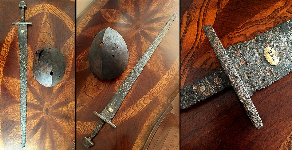 WeaponDesigns's tweet image. Auction: Scarce authentic 11th century Norman post-Viking medieval Helmet + Sword

ebay.com/itm/Scarce-aut…