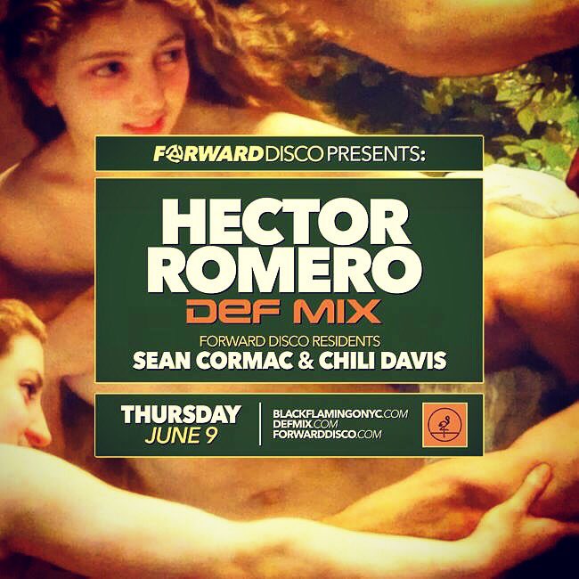 This Thursday <a href="/ForwardDisco/">Forward Disco</a> goes down <a href="/BlackFlamingoNY/">Black Flamingo</a> music by <a href="/SeanCormacNYC/">Sean Cormac</a> <a href="/ChiliDavisNYC/">Chili Davis</a> &amp; <a href="/DJHectorRomero/">Hector Romero</a>