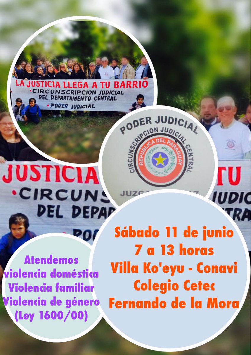 No dejes pasar ésta oportunidad #lajusticiallegaatubarrio #circunscripcionjudicialcentral