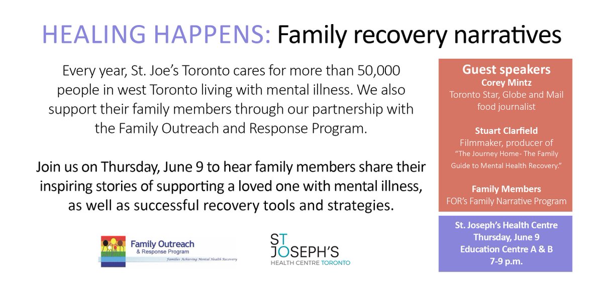 Join us this week to hear #recovery stories from families who have loved ones living with #mentalillness.