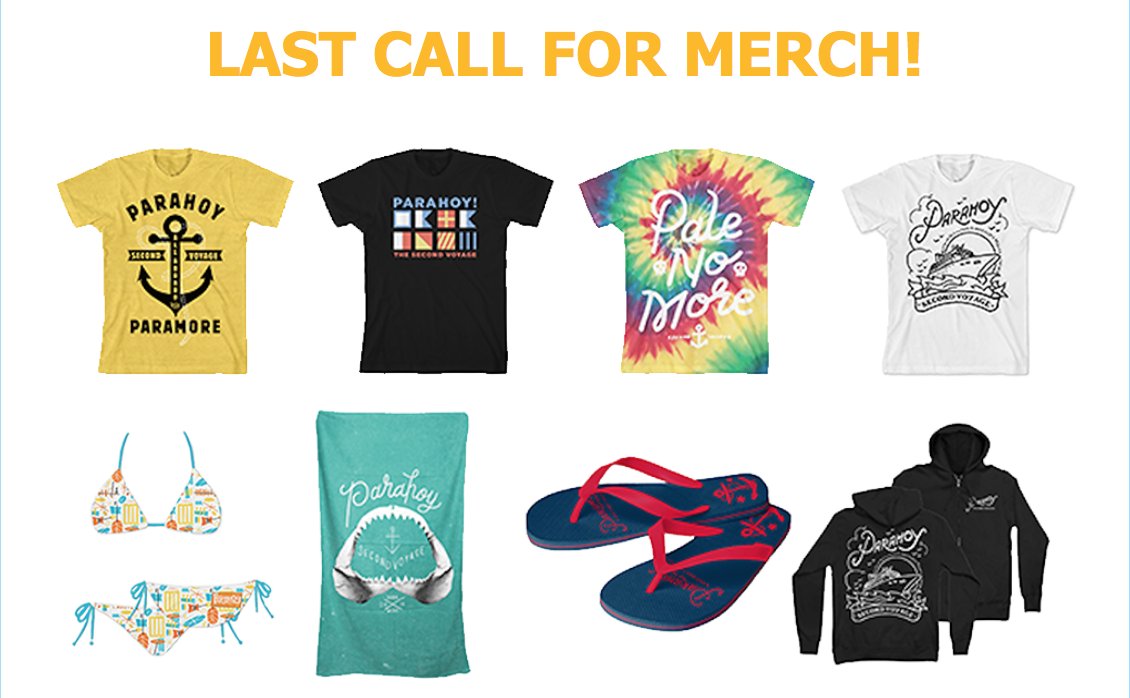 Whoop Whoop great news: There is some left over #PARAHOY Merch! Exclusive code in an email coming your way cruisers!
