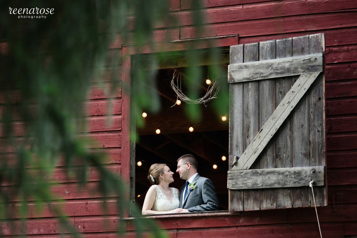 Congrats, Kaelin &amp; Eric! See more pics from their lovely #farmwedding: bit.ly/22JSo3H @DIYWeddingsMag