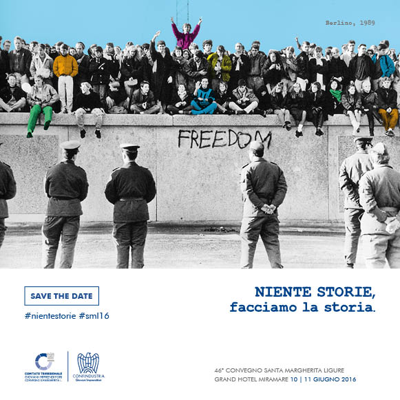 Venerdì 10/06 a #nientestorie #sml16 <a href="/matteorenzi/">Matteo Renzi</a> per un dialogo aperto con i GI su politica industriale e riforme