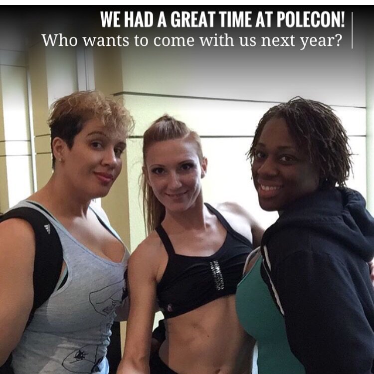 InnerDivaFit's tweet photo. Who's down for a #GroupTrip to @PoleConvention next year? We had so much fun we want to bring friends! #PoleCon2016 https://t.co/WzMKDu2SfC