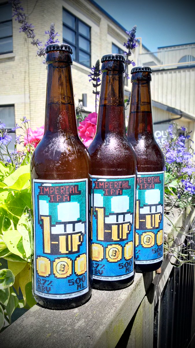 BlockThree's tweet image. 1-Up is back, our easy drinking Imperial IPA. In bottles &amp;amp; draught, cheers! #IPA #CraftBeer #DrinkLocal #StJacobs