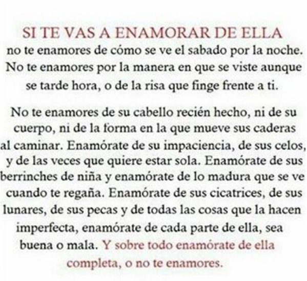 oo7bjrnhoffma's tweet photo. Y sobre todo enamorate de ella completa, o no te enamores. https://t.co/Xj7SgpVnvd