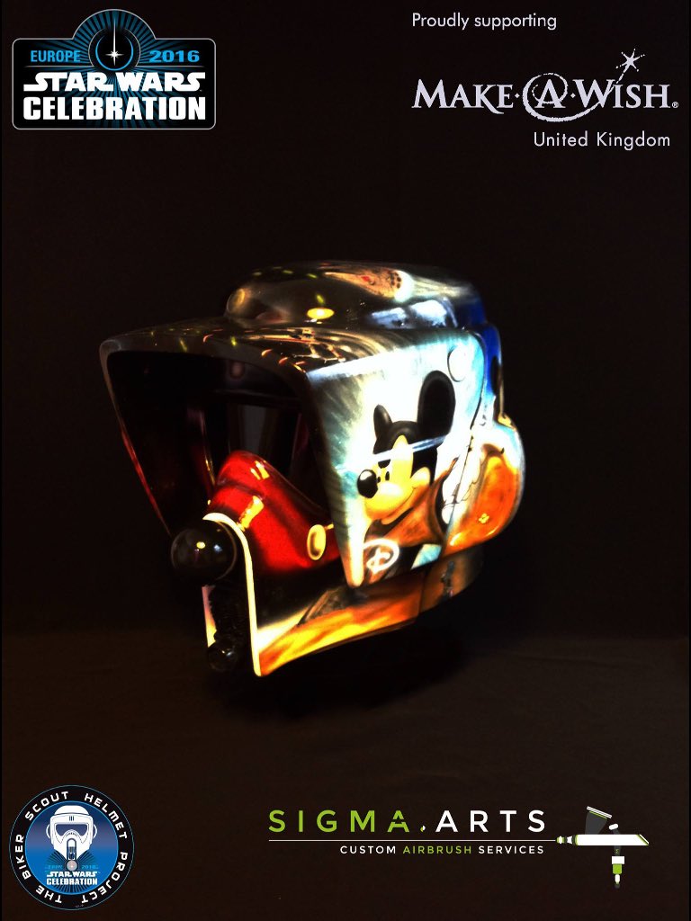 BikerscoutProj's tweet image. When you wish upon a Star-Wars another helmet for auction @MakeAWishUK @501Pathfinders @DisneyStudios @DisneyPixar