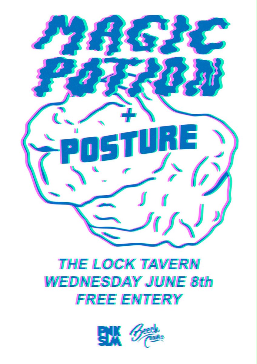 magicpotionband's tweet photo. just realized we misspelled "entry" in this poster for our show w/ @Posture_Band at @thelocktavern on wednesday https://t.co/rYu7AoWzRA