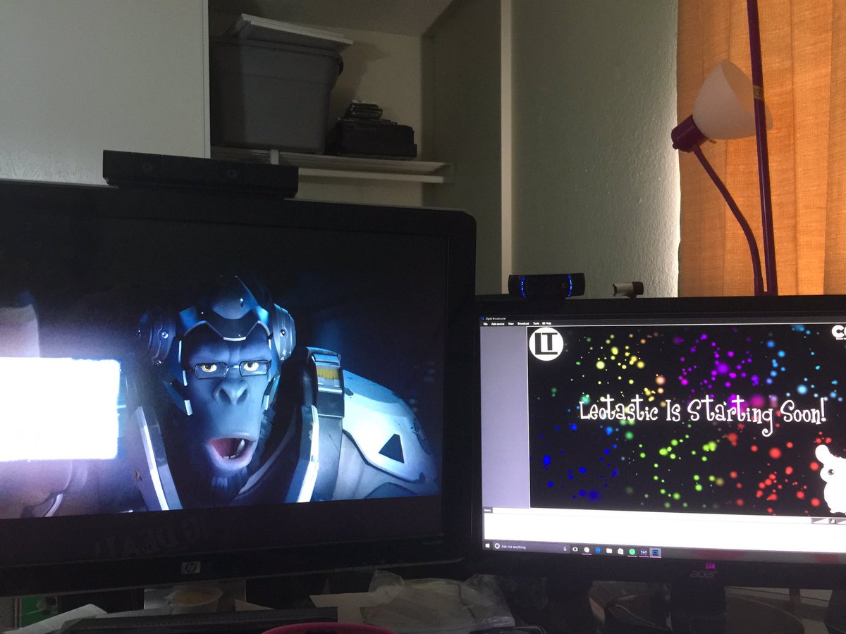 Tinkle__Monkey's tweet photo. Setup is a go to test out @Leotastic new fan tonight with some #Overwatch show will start tonight around 8-9pst https://t.co/KVQSsU8BVS