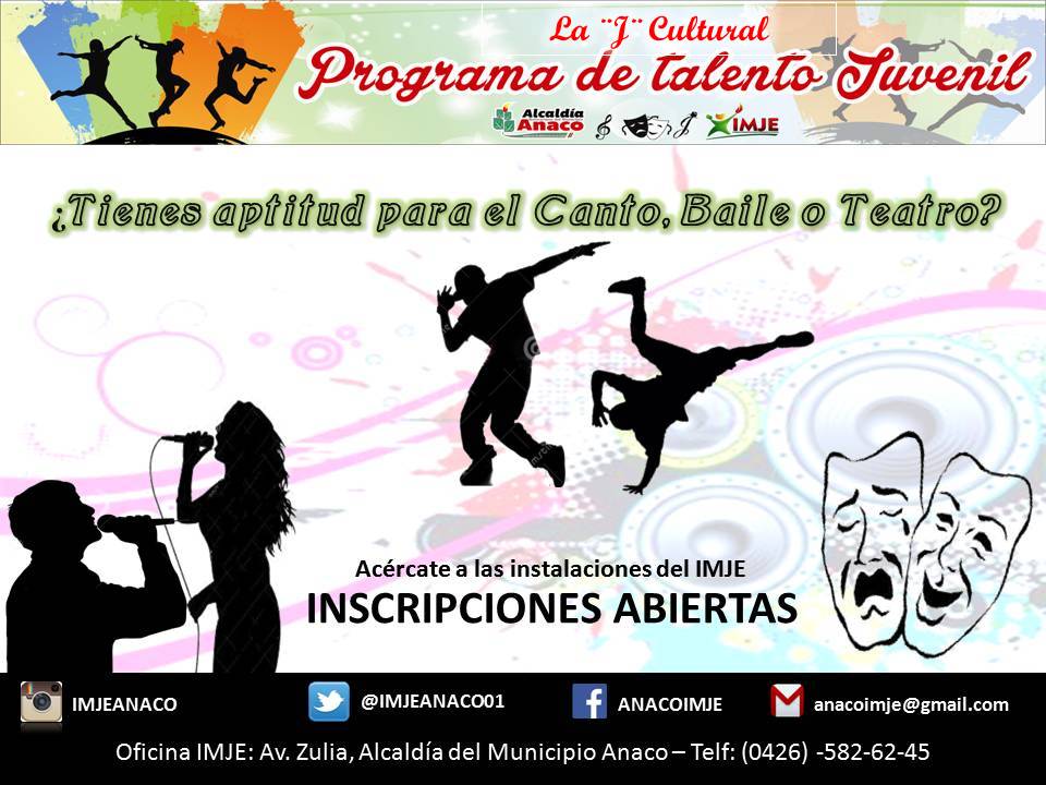 IMJEAnacoLGM's tweet photo. 4ta ronda de audiciones para el #ProgramadeTalento #LaJCultural en #BuenaVista #InscripcionesAbiertas https://t.co/1VZrKLlZUW