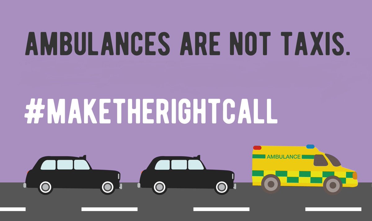 NWAmbulance's tweet photo. If you can safely make your own way to A&amp;E then please do. Remember, ambulances are not taxis! #MakeTheRightCall https://t.co/iciWzP7bOK