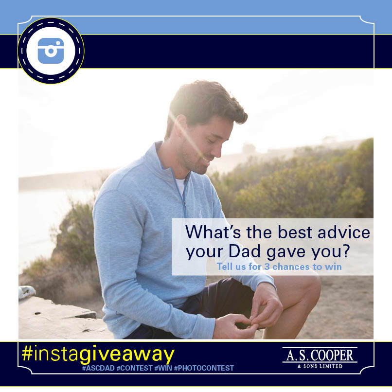 Ascooperandsons's tweet photo. Celebrate your Dad with us on Instagram @ ascooperandsons &amp; tell us the best advice your dad has ever given you #WIN https://t.co/YGNQtYCGcb