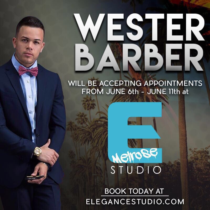 Wester_Barber's tweet photo. I'm going to be working at Elegance Studio, make your appointment  323-452-0093 or 787-235-9114 @elegancegel https://t.co/hTReJQqOjV