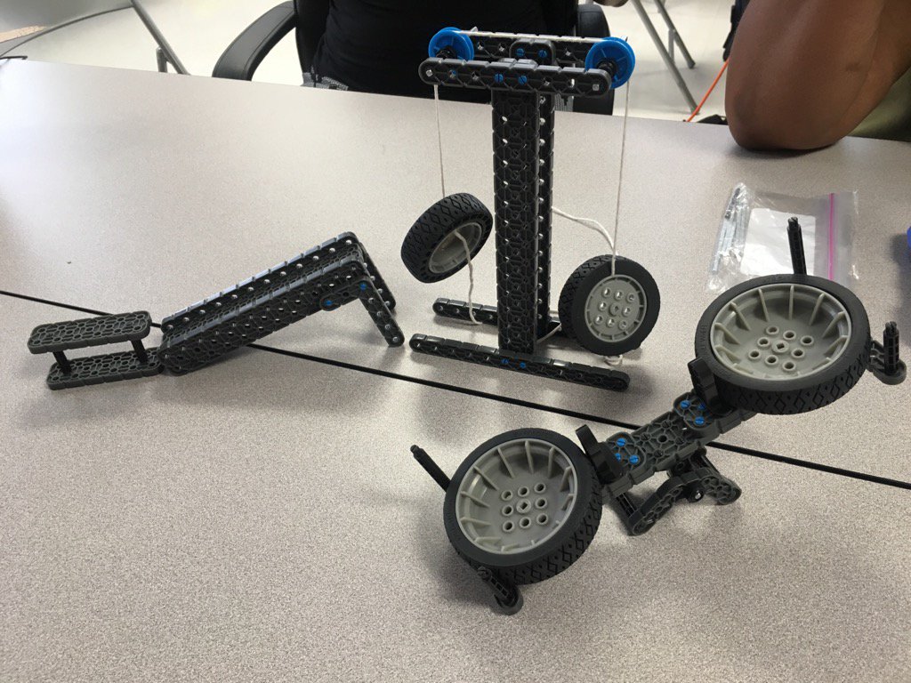 MWhiteMES's tweet photo. Built an inclined plane, lever, & pulley! #PLTWCT2016 #PLTW @MadCoSchools https://t.co/fJPvIR0NEK