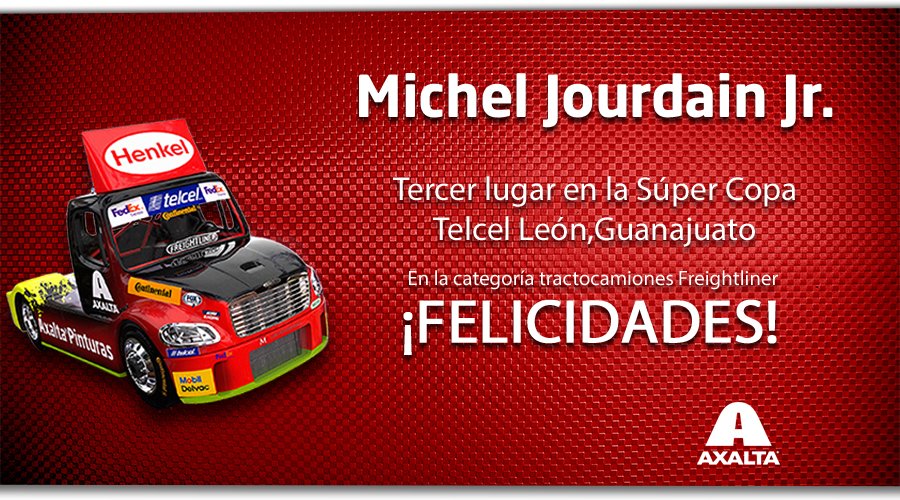 AxaltaLATAM's tweet photo. Seguimos adelante cosechando triunfos y nuevas metas.¡Felicidades! @MichelJourdain #SuperCopaTelcelLeon https://t.co/UxMPjeba7d