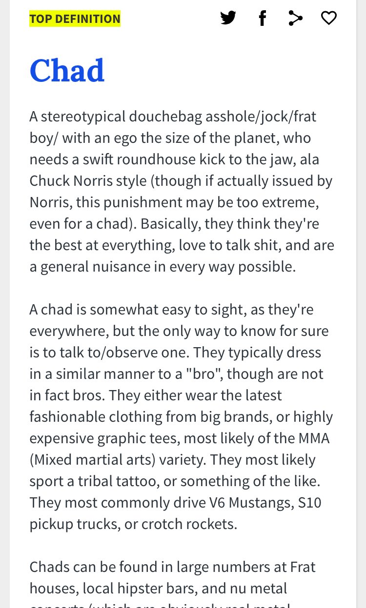 Urban Dictionary - What a Chad 