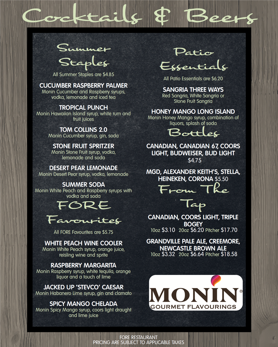 MoninCanada's tweet photo. Thank you @PenLakesGolf for your continuing support. The new beverage menu looks fantastic #patioessentials https://t.co/sgbA4D1b7K
