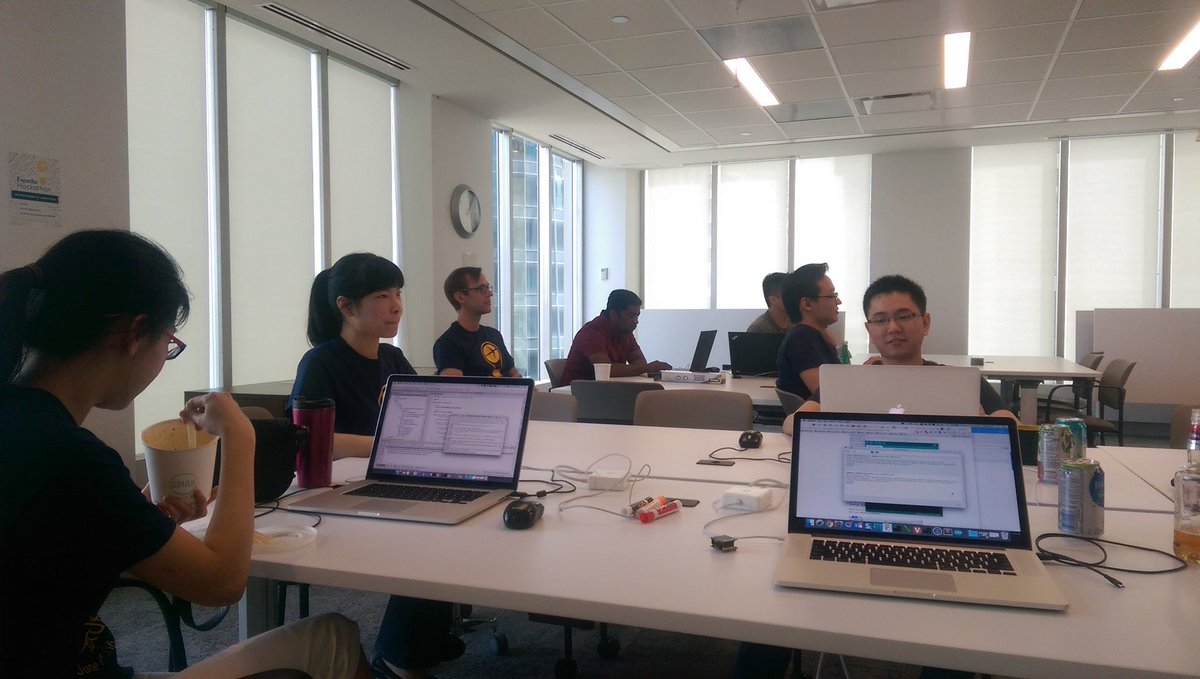 pdrasko's tweet photo. Another day, another hacking #expediahackathon https://t.co/LdbwpOOVZq