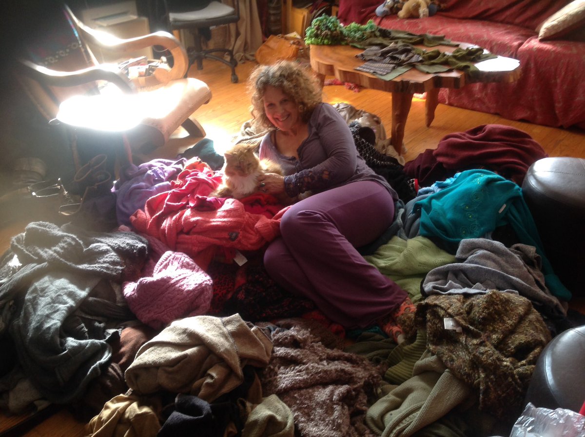 groovinggoddess's tweet photo. Organization day! #ptbo #recycledsweaters #sustainability #ontarioetsyshops #alteredcouture https://t.co/SavjbAeFXQ