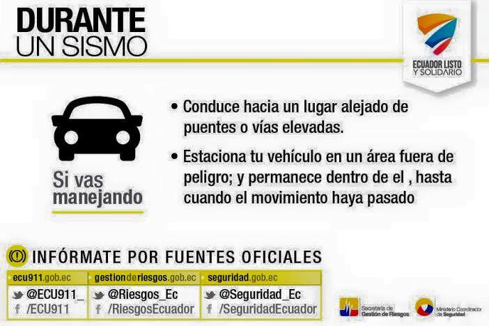 Ecu911L's tweet photo. CAMPAÑA: #PrecaucionDeSismos siempre pendientes de tu Seguridad #Ecu911 #EcuadorListoySolidario https://t.co/xyMQdZGKE9