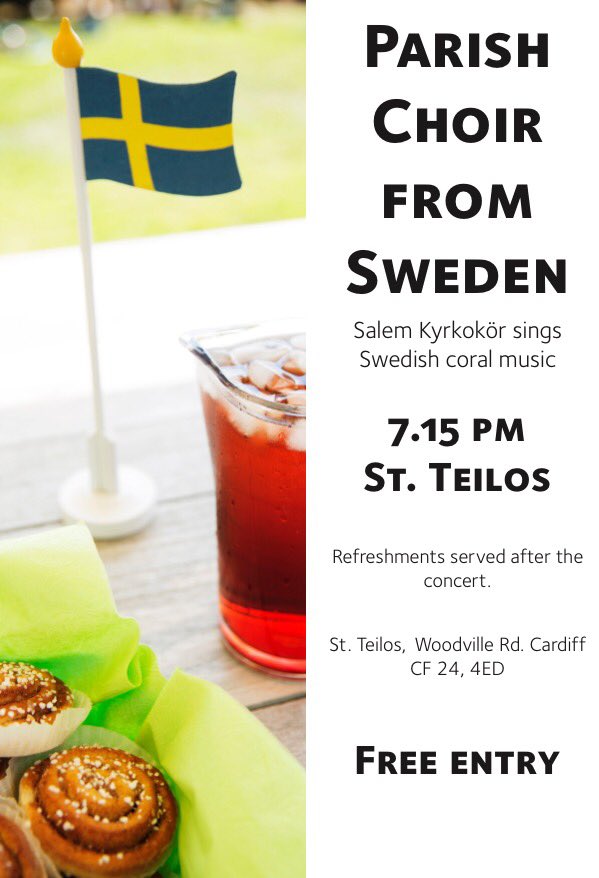 StTeiloArts's tweet photo. Sun 12 Jun @StTeiloCardiff #FREE #CONCERT #CARDIFF All welcome @rwcmd @CardiffConcerts @cardiffunimusic @YourCathays https://t.co/pdIK91tI41